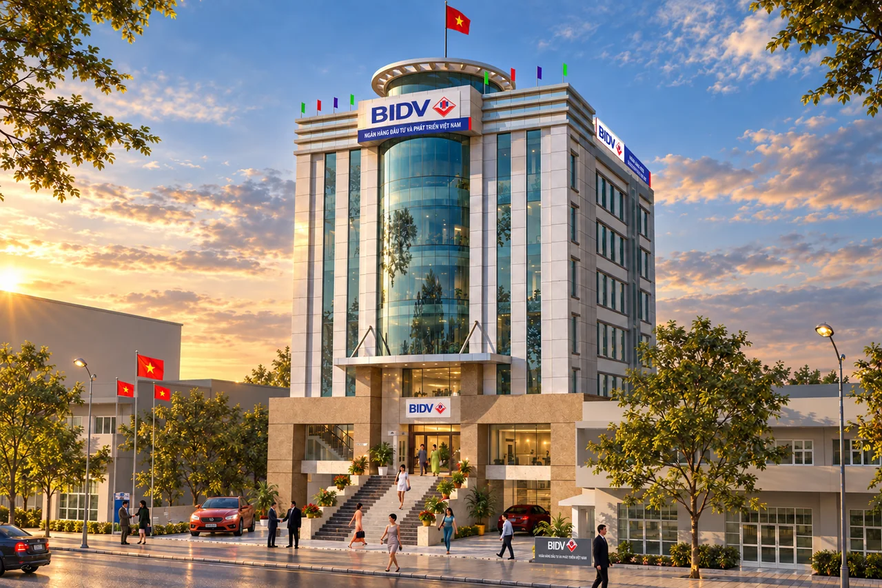 Design visualisation: BIDV Kiên Giang Branch