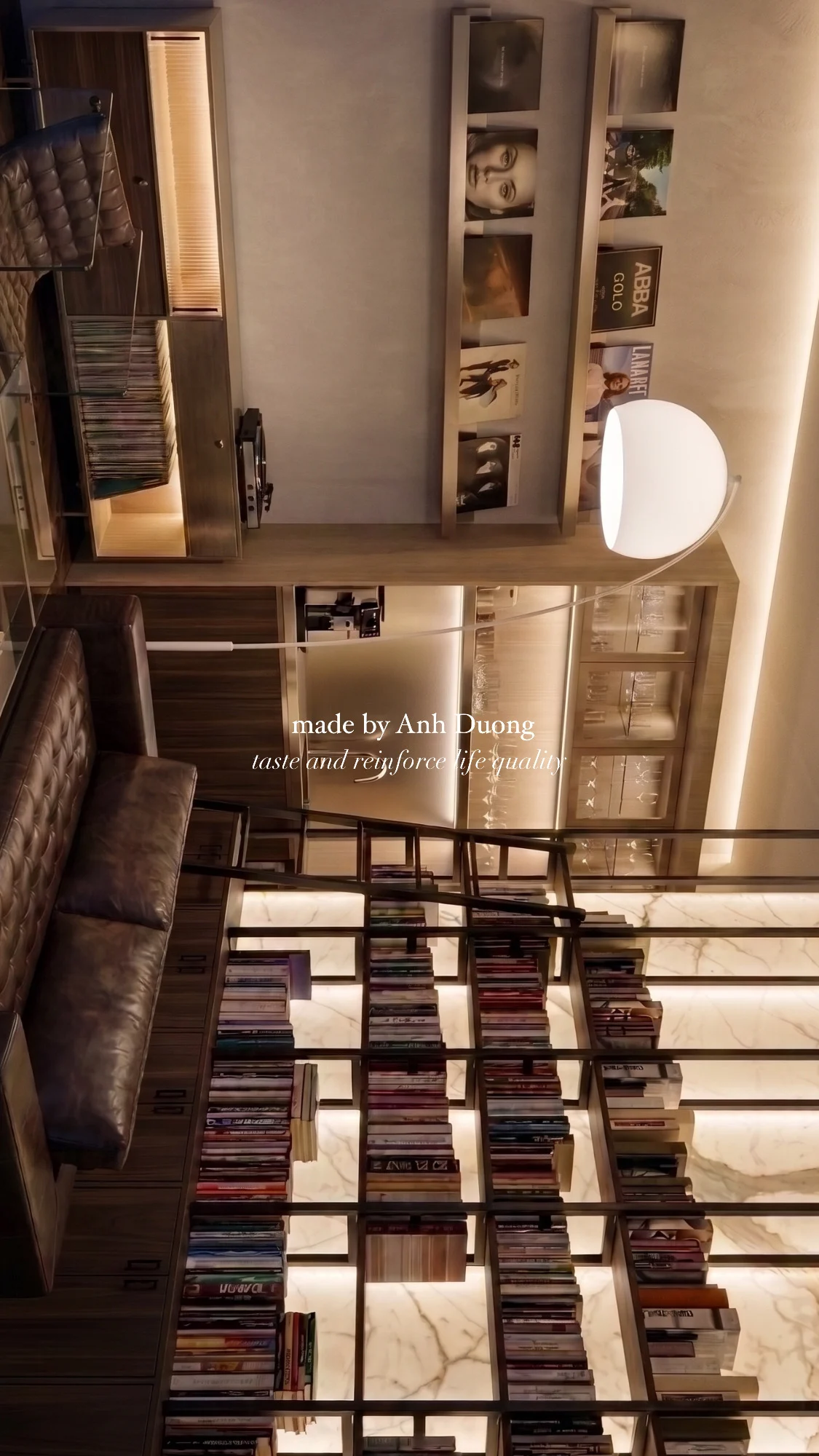 Design visualisation: Living and library