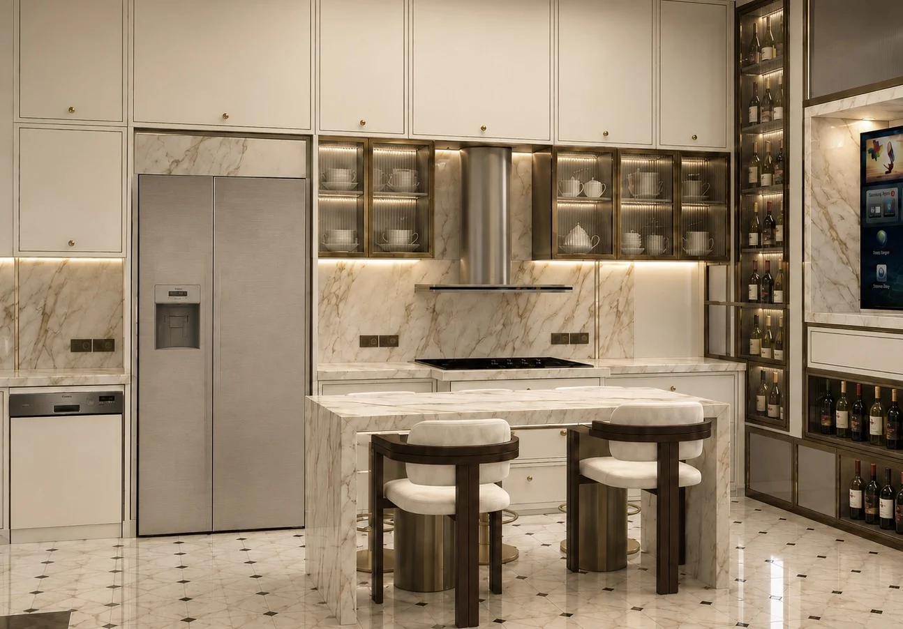 Design visualisation: Kitchen and connected spaces