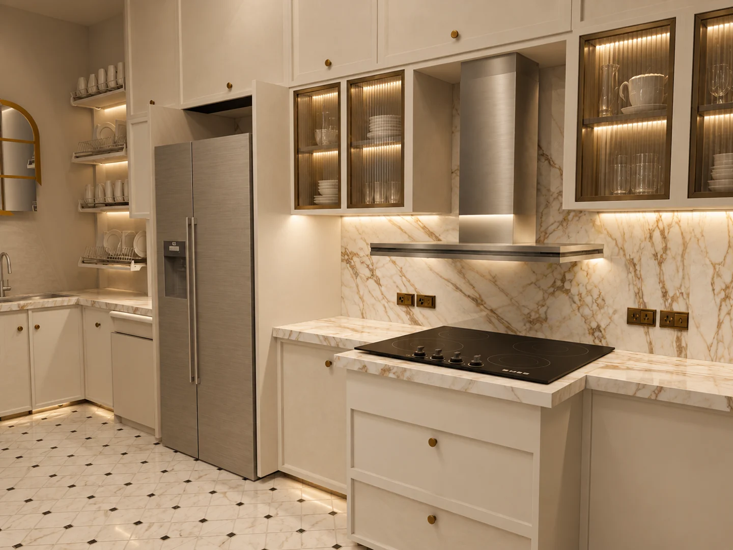 Design visualisation: Kitchen and connected spaces